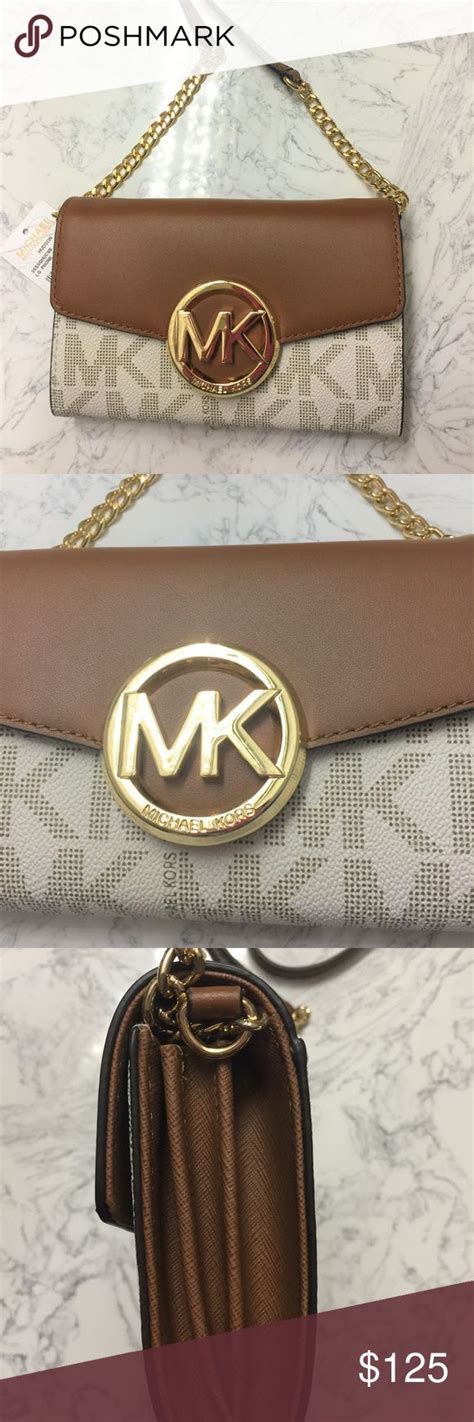 nwt michael kors hudson large phone crossbody brown sales|Michael Kors Hudson Large Phone Crossbody Bag NWT.